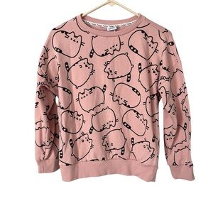 Pusheen The Cat Crewneck Sweatshirt Womens Size Medium Pink
